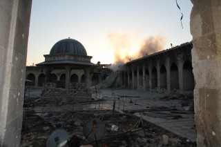 La Moschea degli Omayyadi dopo la distruzione, foto di heritage of peace